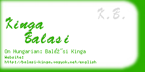 kinga balasi business card